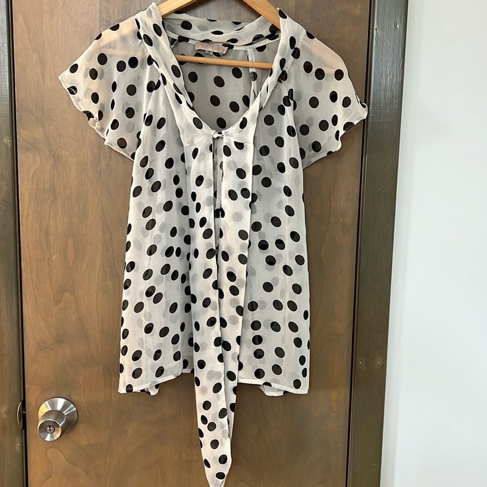 Sheer Polka Dot Blouse